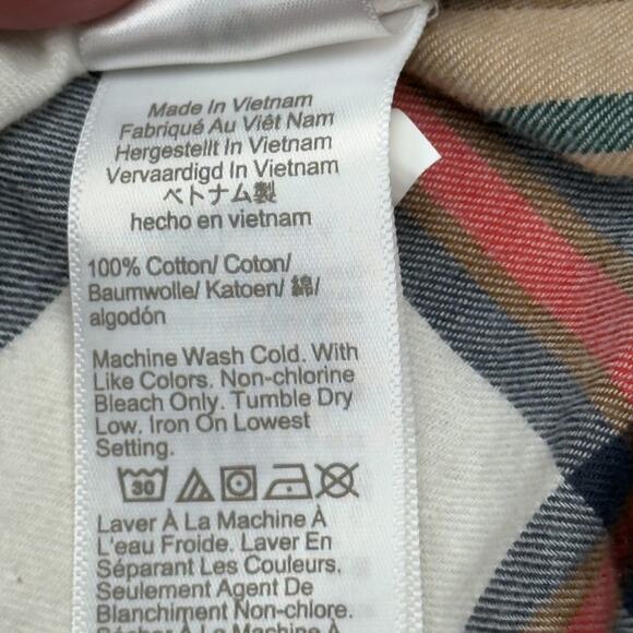 J.Crew Women's SM Plaid Light Flannel Long Sleeve Button Down Shirt Gorp - Picture 7 of 10